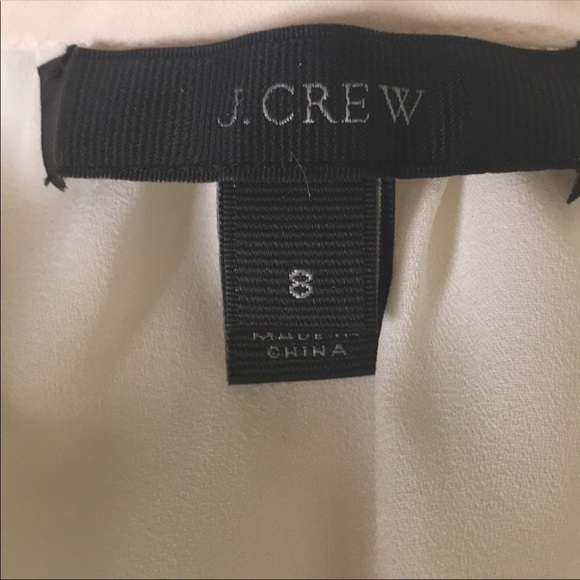 J crew tassel trim top in  cream and navy - Picture 7 of 8